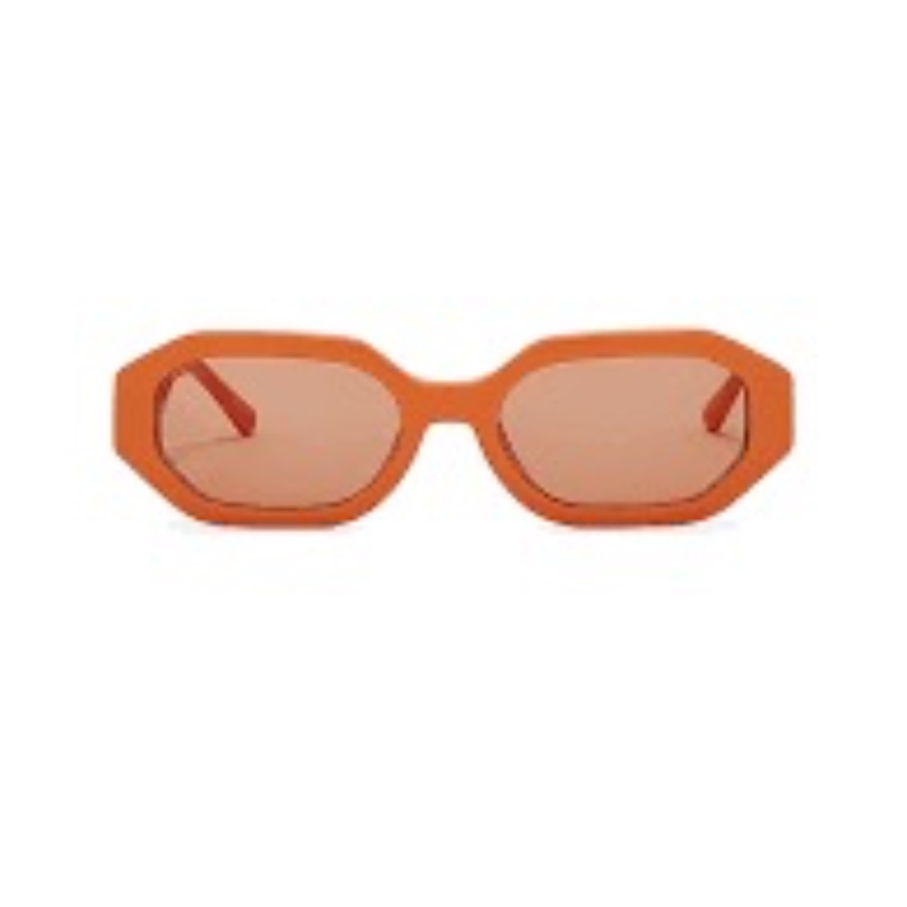 The Attico / Linda Farrow - Irene Geometric Sunglasses in Orange